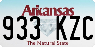 AR license plate 933KZC