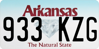 AR license plate 933KZG