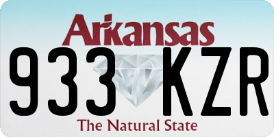 AR license plate 933KZR