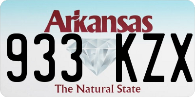 AR license plate 933KZX