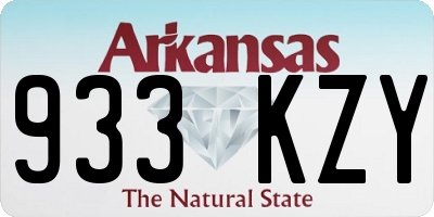 AR license plate 933KZY