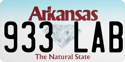 AR license plate 933LAB