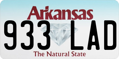 AR license plate 933LAD