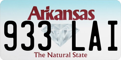 AR license plate 933LAI