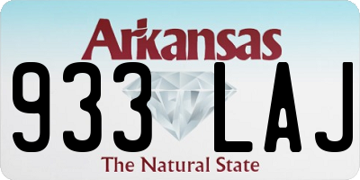 AR license plate 933LAJ