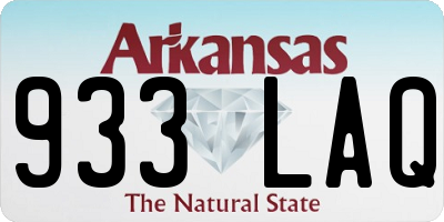 AR license plate 933LAQ