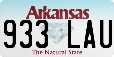 AR license plate 933LAU