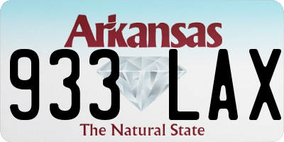 AR license plate 933LAX