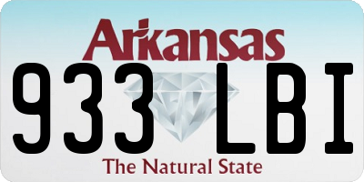 AR license plate 933LBI