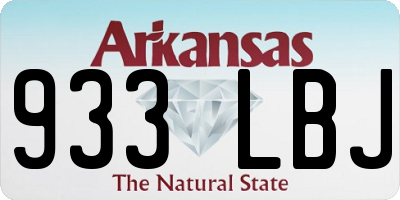 AR license plate 933LBJ