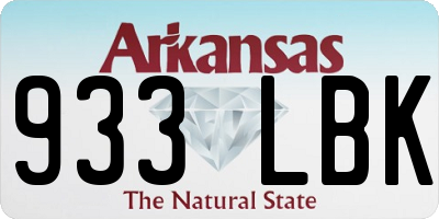 AR license plate 933LBK