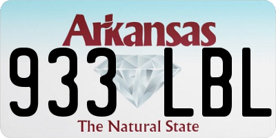 AR license plate 933LBL