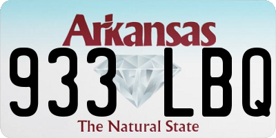 AR license plate 933LBQ