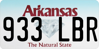 AR license plate 933LBR