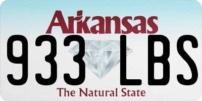 AR license plate 933LBS