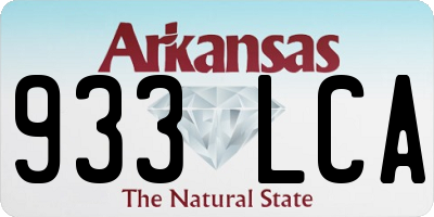 AR license plate 933LCA