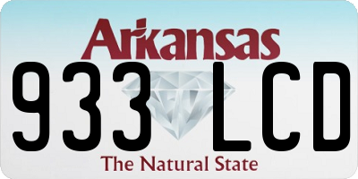 AR license plate 933LCD