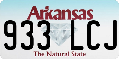 AR license plate 933LCJ
