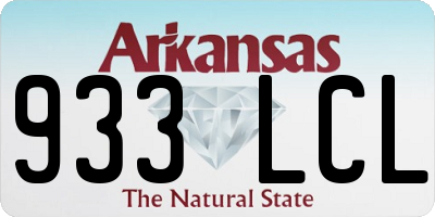 AR license plate 933LCL