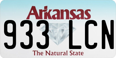 AR license plate 933LCN
