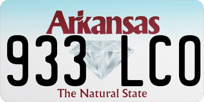 AR license plate 933LCO