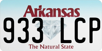 AR license plate 933LCP