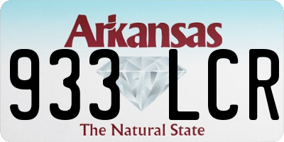 AR license plate 933LCR