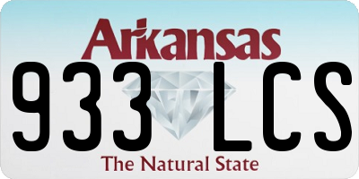 AR license plate 933LCS