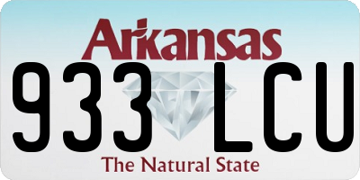 AR license plate 933LCU