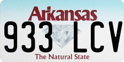 AR license plate 933LCV