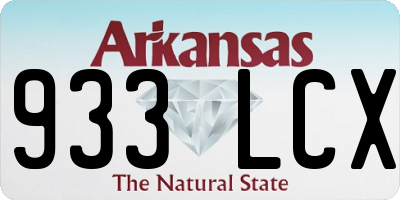AR license plate 933LCX