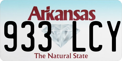 AR license plate 933LCY