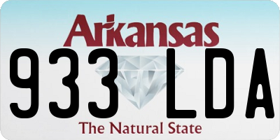 AR license plate 933LDA