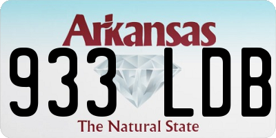 AR license plate 933LDB