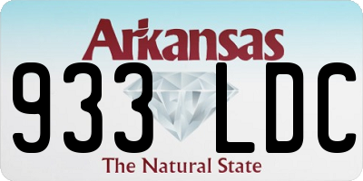 AR license plate 933LDC