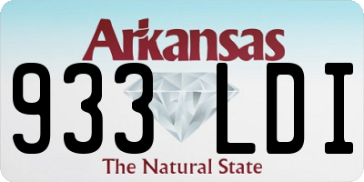 AR license plate 933LDI