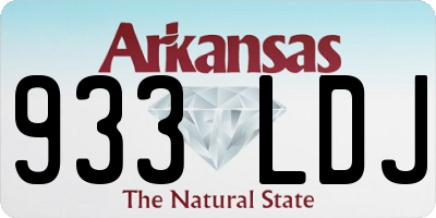 AR license plate 933LDJ
