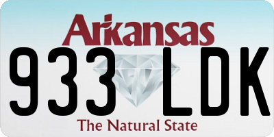 AR license plate 933LDK