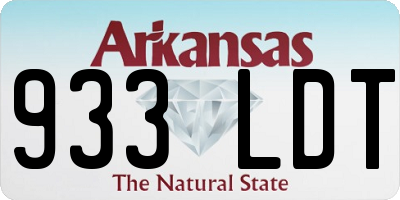 AR license plate 933LDT