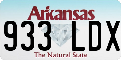 AR license plate 933LDX