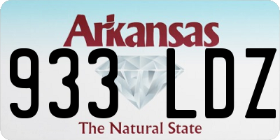AR license plate 933LDZ
