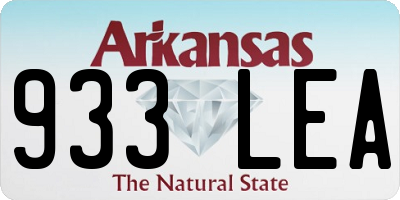 AR license plate 933LEA