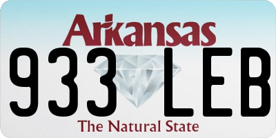 AR license plate 933LEB