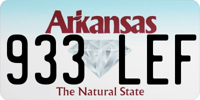 AR license plate 933LEF