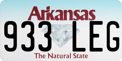 AR license plate 933LEG