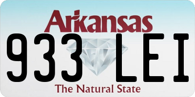 AR license plate 933LEI