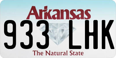 AR license plate 933LHK