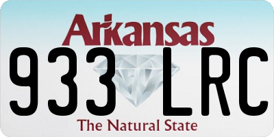 AR license plate 933LRC