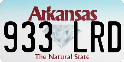 AR license plate 933LRD