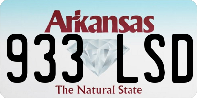 AR license plate 933LSD